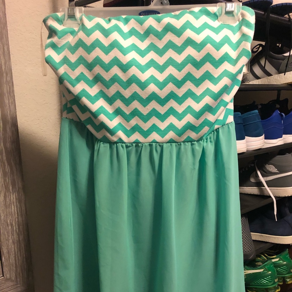 Strapless Mint Dress